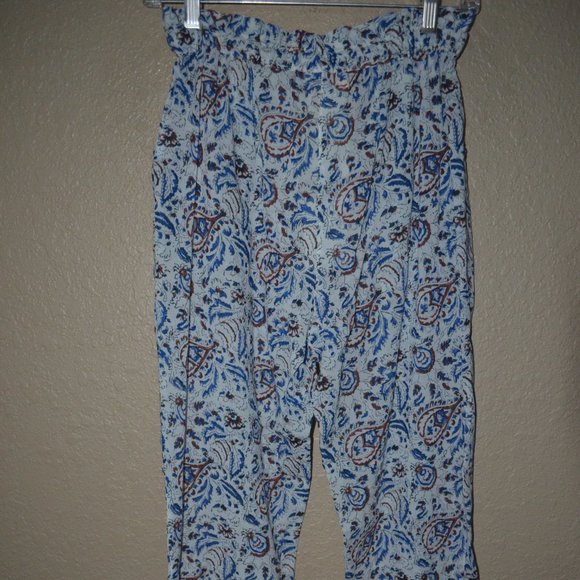 NWT $189 Sz XS Xirena Tayler Blue White Mosaic Drawstring Casual Comfy Pants - Picture 6 of 9